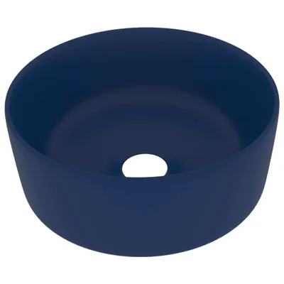 Produktbild von s Waschbecken Rund Matt Dunkelblau 40x15 cm Keramik