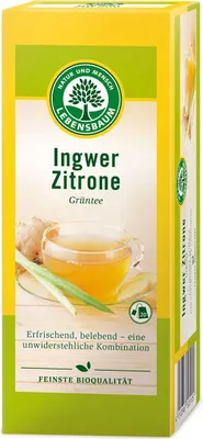 Immagine prodotto di Tè verde INGWER - LIMONE ESPRESSO BIOLOGICO (20 x 2 g) - LEBENSBAUM