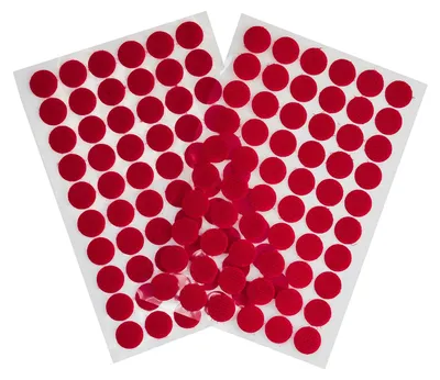 Klettband-Punkte, Klebepunkte, 15mm, rot