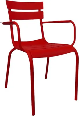 Image de Fauteuil de terrasse en ALUMINIUM rouge pour Exterieur