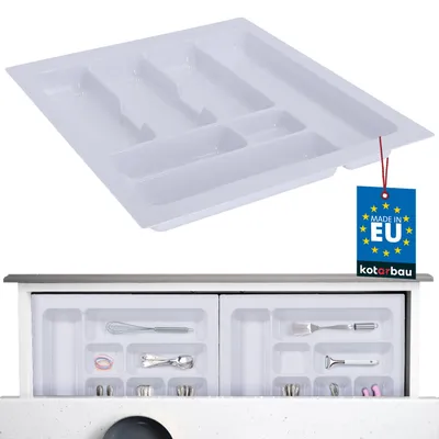 Obrázok produktu pre KOTARBAU® Organizér do zásuvky na príbory pre zásuvku na kuchynské príbory Biely 490x435mm