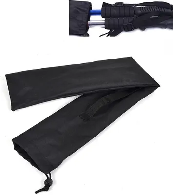 Produktbild von GKA Tasche für Nordic Walking Stöcke Trekkingstöcke bis 75 cm für 1 - 2 Stöcke faltbar Stocktasche schwarz Aufbewahrung Tasche
