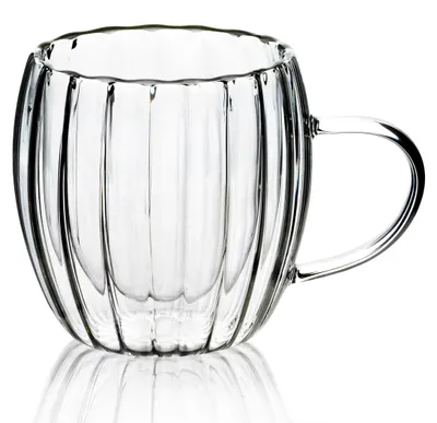 Obrázek produktu pro Hrnček z borosilikátového skla MONDEX PETER 8,2 × 5,5 × 9 cm, čirý, 1 ks