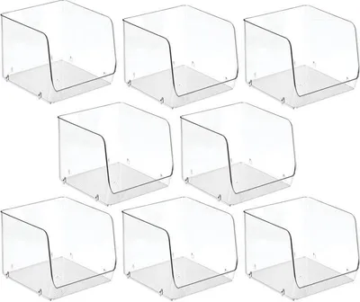 Produktbild von Aufbewahrungsbox Küchenbox 8er Set Organizer stapelbar mDesign transparent