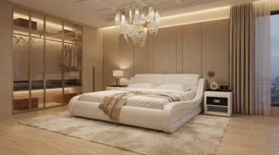 Produktbild von Schwarz Designerbett modern mit Nachttische und Premium Schlafkomfort