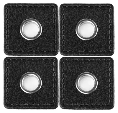 Produktbild von 4 Metall-Ösen Ösen-Patch auf Kunstleder 35x35mm Hoodies Taschen Ösenpatch