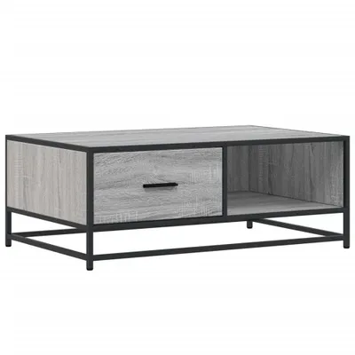 Produktbild von vidaXL Couchtisch Grau Sonoma 90x57x35 cm Holzwerkstoff und Metall