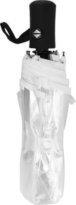 Obrázek produktu pro Průhledný deštník, módní, přenosný, automatický trojitý skládací deštník pro venkovní použití