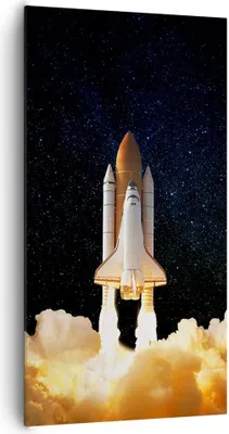 Produktbild von Bild auf Leinwand - Leinwandbild - Einteilig - Abheben Rakete Kosmos - 65x120cm - Wand Bild - Wanddeko - Wandbilder - Leinwanddruck - Bilder - Wanddekoration - Leinwand bilder - PA65x120-4531