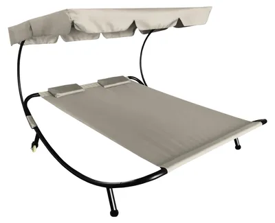 Produktbild von Aga Gartenliege für zwei Personen mit Baldachin Beige