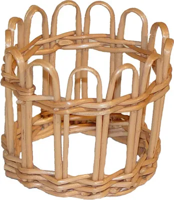 Produktbild von JIPRO® Körbchen aus Weide für Gläser - Weidenkorb - Ø 7 x H 7(cm)