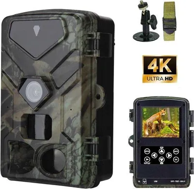 Productafbeelding van Wildcamera 50MP 4K met Nachtzicht, Bewegingsmelder, Groothoek 120°, 850nm IR-LEDs - Jachtcamera voor Natuurverkenning en Dierenobservati