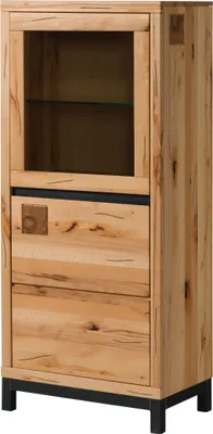 Produktbild von MASSIVMOEBEL24 Vitrine Kernbuche 65x40x148 natur geölt VILLANDERS #104