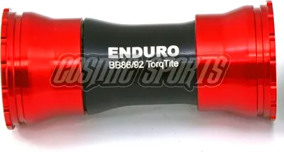 Zdjęcie produktu dla Łożyska Enduro skośne ze stali nierdzewnej TorqTite Innenlager, BB86/92, 24 mm, czerwone (BKS-0120)
