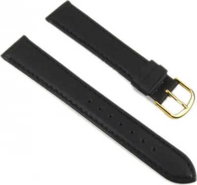Produktbild von Minott Ersatzband Uhrenarmband Leder Büffelkalb schwarz 18mm XL