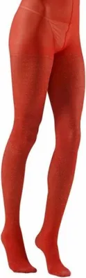 Produktbild von Glitzer Strumpfhose Rot für Erwachsene - M / L