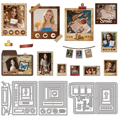 Produktbild von Set mit 36 verschiedenen Stanzformen für Karten und Scrapbooking