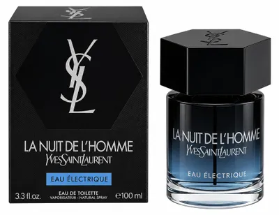 Produktbild von Yves Saint Laurent La Nuit de L'Homme Eau Electrique, Männer, 100 ml, Apfel, Geranium, Vanille, ALCOHOL, AQUA / WATER, PARFUM / FRAGRANCE, LINALOOL, LIMONENE, COUMARIN, BUTYL...