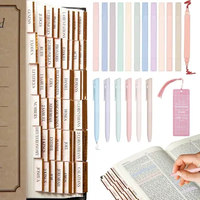 Obrázek produktu pro Sada pro studium Bible: 96 záložek, 12 fixů, které nezmizí, a 6 akvarelových tužek
