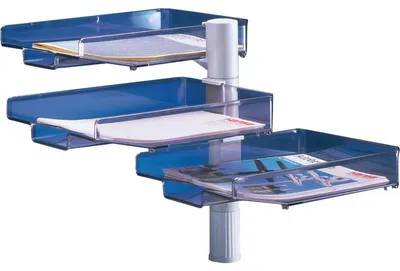 Produktbild von Hansa 41-5033.002, Eckregal, Hängende Halterung, Grau, Transparent, Büro, 3 Regale, 240 mm