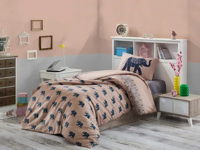 Image de L'Essentiel Linge de Maison, Begonvilla- EPJ0163, Bleu, Couettes, 65 % coton / 35 % polyester