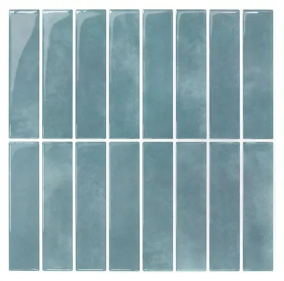 Produktbild von 3D Selbstklebende Fliesenaufkleber für Küche und Bad, Aqua Blau