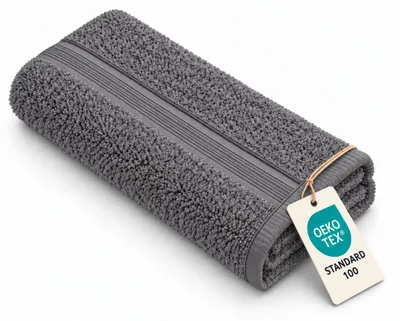 Produktbild von Gästehandtuch 30 x 50 cm 500g/m² Anthrazit Hohe Qualität Neu/OVP