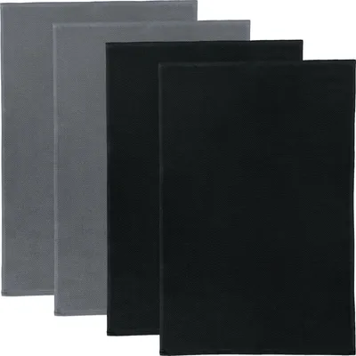 Produktbild von Erwin Müller Frottier-Geschirrtuch 2-farbig 4er-Pack schwarz 50x70 cm
