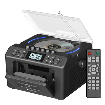Produktbild von Retekess TR642 CD Player tragbar, Bluetooth, AM FM Radio, 5000mAh Boombox mit wiederaufladbare Akk, AUX/USB/TF, für Familien Camping