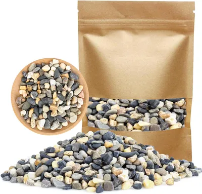 Imagen del producto de Piedras decorativas, color marrón, 900 g, para jarrones y macetas