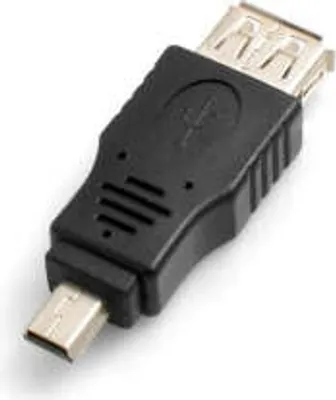 Produktbild von SYSTEM-S OTG Adapter USB A Host Eingang zu Mini USB Stecker Adapter Stecker On-The-Go Host Kabel