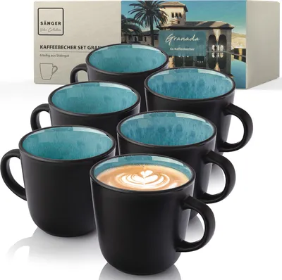 Produktbild von SÄNGER Kaffeebecher Set Granada - 6 teilig aus Steingut