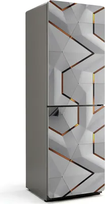 Produktbild von Abstraktes 3D-Muster – Magnetische Kühlschrank Abdeckung – Dekorfolie magnetisch Küche – Kühlschrank Magnet Deko – selbstklebende Magnettafel – Magnetfolie für Kühlschranktür – 60x180 cm