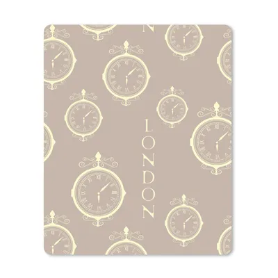 Produktbild von MuchoWow® Mauspad Mousepad London - Uhr - Muster - Vintage 19x23 cm - Mousepads - Maus Mat - Pad - Mausunterlage - Mauspads - Spielen