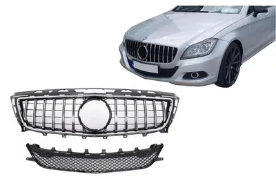 Immagine prodotto di Griglia radiatore per Mercedes CLS W218 C218 X218 dal 2011 al 2014, stile GT-R Panamericana, cromata.