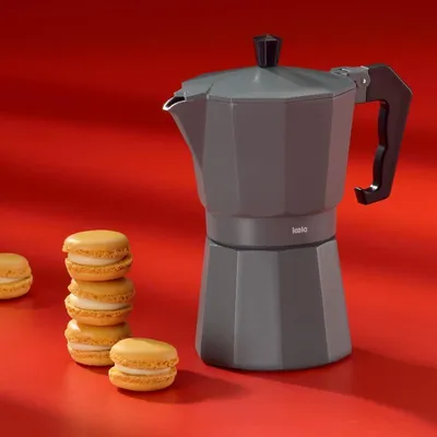 Obrázok produktu pre Kanvica na espresso tmavosivá 19,0cm 9,0cm 300 ml