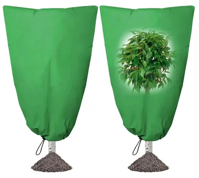 Zdjęcie produktu dla Zestaw 2 namiotów ochronnych dla roślin, 120x80 cm, ochrona przed mrozem, zielone, z zamkiem
