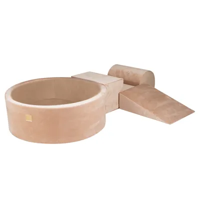 Immagine prodotto di Set da gioco in schiuma MeowBaby® con piscina di palline 90x30 cm, set da gioco per un bambino, 4 elementi, velluto corduroy, sabbia, senza palline