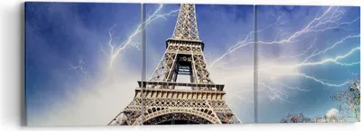 Produktbild von Bild auf Leinwand - Leinwandbild - Eiffle Paris Turm - 90x30cm - Wand Bild - Wanddeko - Wandbilder - Leinwanddruck - Bilder - Kunstdruck - Wanddekoration - Leinwand bilder - Wandkunst - CA90x30-2484
