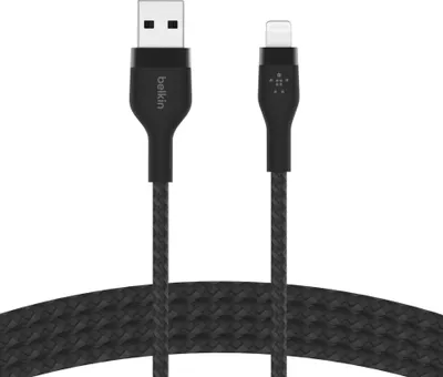 Produktbild von Belkin CAA010BT2MBK, 2 m, USB C, USB C/Lightning, Männlich, Männlich, Schwarz