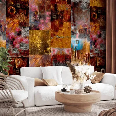 Productafbeelding van Vliesbehang - Abstract schilderij, 50x1000 cm, patroon f-A-0392-j-a