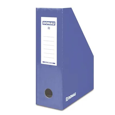 Obrázok produktu pre DONAU Stojan na časopisy, modrý, kartón, 100 mm, 7648101-10FSC