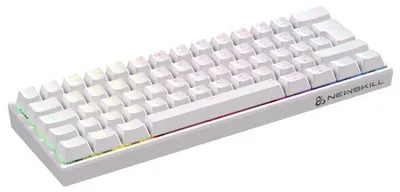 Produktbild von Newskill Gaming NS-KB-PYROSV2-IV, 60%, Kabellos, USB + RF Wireless + Bluetooth, Mechanischer Switch, QWERTY, Weiß