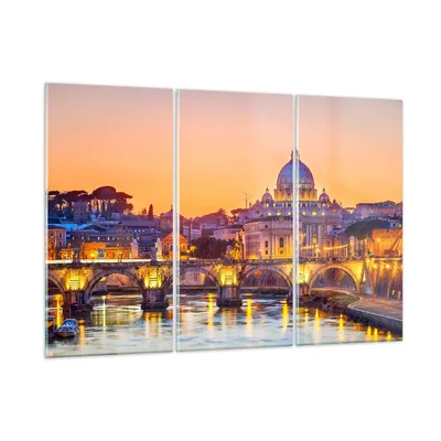 Produktbild von Bilder auf glas - Rom Italien Basilika Geschichte - 105x70cm - Glasbilder - Wandbilder - Kunstdruck - zum Aufhängen bereit - Wanddekoration aus Glas - Glas Bilder - Wandbild auf Glas - GCE105x70-2704