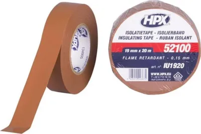 Zdjęcie produktu dla Taśma izolacyjna PVC VDE - brązowa 19mm x 20m
