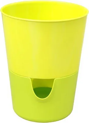 Obrázok produktu pre PLASTIA s.r.o. Samozavlažovací kvetináč Rosmarin ø 11 s okienkom, žltý + zelený