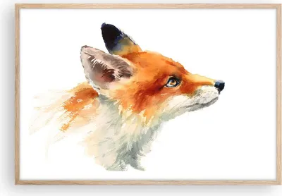 Produktbild von Gerahmtes Poster - Rahmen in heller Eiche - Fuchs Tier Natur - 91,5x61 cm - Wand Bild - Wanddeko - Wandbilder - Kunstposter - Wandposter - Bilderrahmen - Bilder - Kunstdruck - Wandbild P2NAA91x61-3904