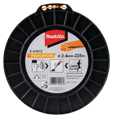Image de Fil nylon Trèfle torsadé MAKITA E-01812 2,4mm x 225m