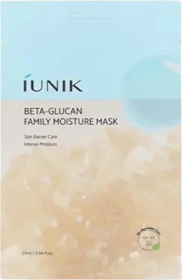 Obrázek produktu pro iUNIK Beta Glucan Family Moisture Mask 25 ml hydratační pleťová maska