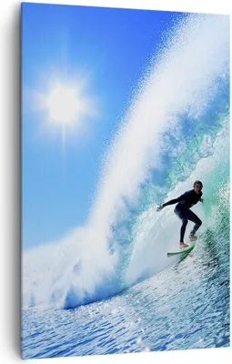 Produktbild von Bild auf Leinwand - Leinwandbild - Einteilig - Windsurfing strand ozean spaß - 80x120cm - Wand Bild - Wandbilder - Leinwanddruck - Wanddekoration - Leinwand bilder - Wandbild - PA80x120-2270